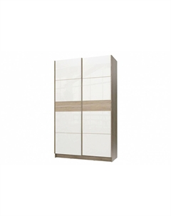 Шкаф-купе Марвин-3 1632 Дуб сонома глянец/Белый глянец Bravo