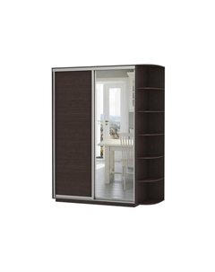 Шкаф-купе D2-05 Чёрное дерево высотой 2400 мм Bravo
