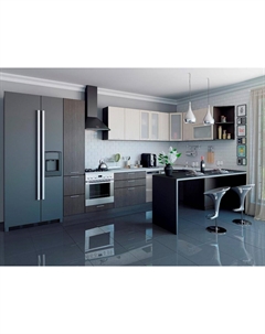 Угловая кухня Валерия-М-04 Дуб белёный/Венге Bravo