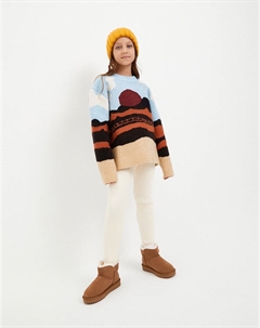 Бежевые детские угги из велюра Mascotte junior