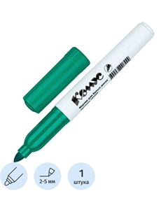 Маркер для белых досок BY2304 зеленый (толщина линии 2-5 мм) круглый наконечник Комус