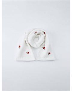 Двойной шарф с вышивкой с содержанием шерсти Sela