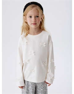 Лонгслив с бантиками для девочек Sela