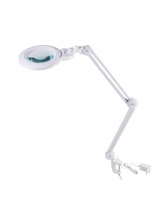 Лупа с подсветкой 8608D 3D/5D 3 дптр, 5 дптр, 150 мм, на струбцине (25585) Veber