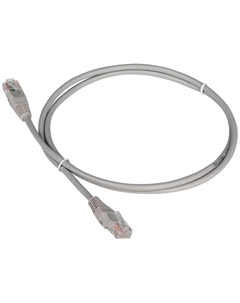 Кабель патч-корд F/UTP 5e кат. 10м. -45-45-10/S-GY с заливными колпачками, 10.0 м, серый Twt