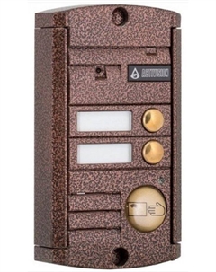 Вызывная панель AVP-452 (PAL) Proxy Медь видео, накладная, 4-х проводная на 2 абонента, со встроенным считывателем Activision