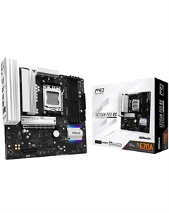Материнская плата mATX A620AM Pro RS (AM5, AMD A620, 4*DDR5, 4*SATA, 3*M.2, 4*USB 2.0, 4*USB 3.2, USB Type-C, 2*PCIe, HDMI, DP) Asrock