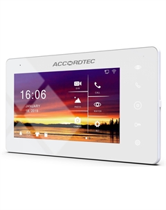 Видеодомофон AT-VD 710W K EXEL 7", сенсорный экран. AHD 1080P/720P/CVBS Accordtec