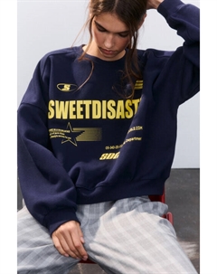 Свитшот утепленный с принтом Befree