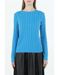 Джемпер хлопковый вязки косами Piombo