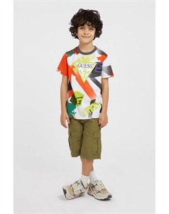 Футболка хлопковая с принтом Guess