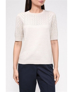 Однотонный пуловер ажурной вязки Esprit collection