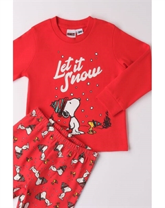 Пижама хлопковая с принтом Ido