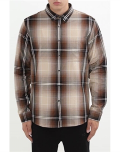 Рубашка хлопковая в клетку с карманами Hugo