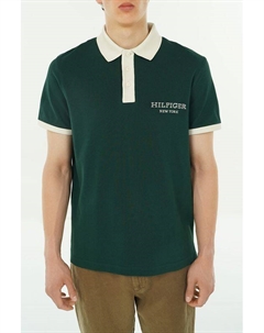 Поло хлопковое с контрастными деталями Tommy hilfiger