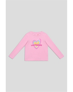 Лонгслив хлопковый с принтом Love therapy