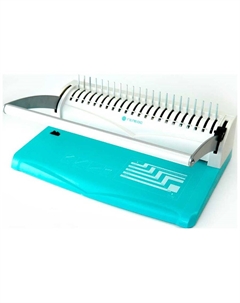 Переплетчик  БП-13+, бирюзово-белый, на пластиковую пружину Гелеос