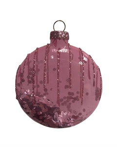 Подвеска 9см стекло розовый Maxijoy