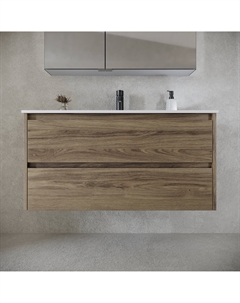 Тумба под раковину Libra 99 см LB100ECH подвесная, дуб чарльстон Sancos