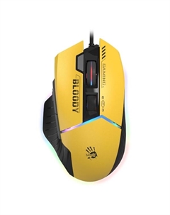Мышь проводная Bloody W95 Max Sports, 12000dpi, оптическая светодиодная, USB, желтый (W95 MAX SPORTS LIME) A4tech