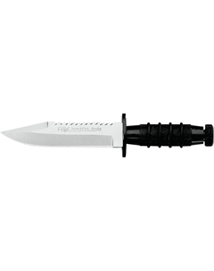 Нож с фиксированным клинком Mini Rambler, сталь AISI 420C, рукоять алюминий, черный Fox