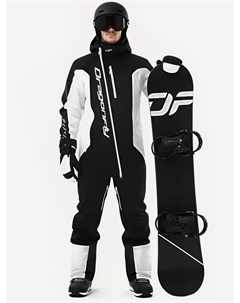 Комбинезон утепленный сноубордический и горнолыжный, Черный Dragonfly