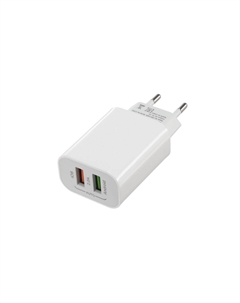 Сетевое зарядное устройство luazon ln-110ac, 2 usb, 2 a, белое Luazon home