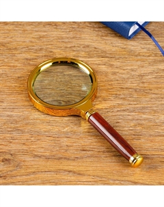 Лупа классическая в золотой оправе 4х, d=7 см Nobrand
