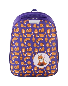 Ранец Класс (№1 School) Light Лисички фиолетовый с одним отделением Комус