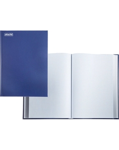 Книга учета 192 листа А4 в клетку на сшивке блок офсет (обложка - бумвинил) Attache