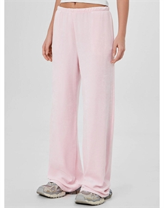 Брюки женские розовые велюровые с надписью Mark formelle