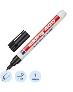 Маркер перманентный E-400/1 черный (толщина линии 1 мм) круглый наконечник Edding