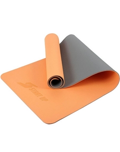 Коврик для фитнеса и йоги, TPE, 183х61х0,6см ZH-01 Peach\Gray Start up