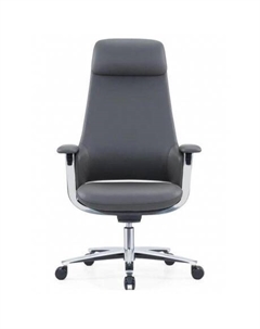 Кресло руководителя CS-LBK-KYOTO кожа с подголов. крестов. алюминий Cactus