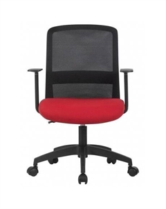 Кресло CS-MC333-BKRD черный сиденье темно-красный сетка/ткань низк.спин. крестов. пластик пластик черный Cactus