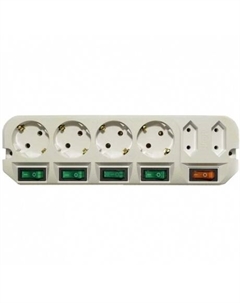 Сетевой фильтр A16 5м (6 розеток) белый Most