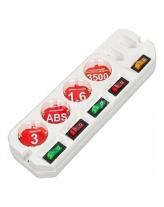 Сетевой фильтр A16 1.6м (6 розеток) белый Most