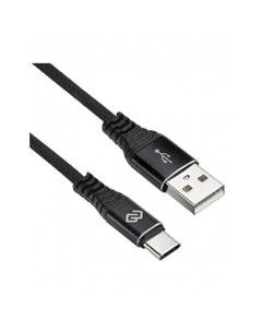 Кабель Digma TYPE-C-1.2M-BRAIDED-BLK USB (m)-USB Type-C (m) 1.2м черный