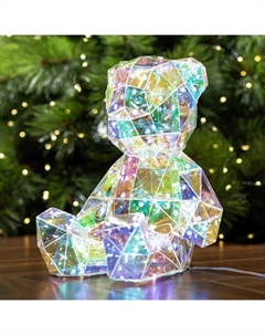 Светящаяся электрическая фигура Медведь 100 светодиодов h26 см прозрачный Kreaforta