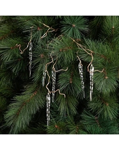 Ветка декоративная Сосульки 60 см золотой Kreaforta