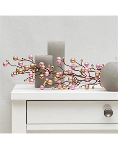 Гирлянда декоративная 120 см с ягодами розовый Kreaforta