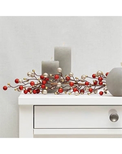 Гирлянда декоративная 120 см с ягодами красный Kreaforta