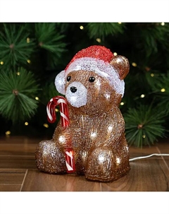 Светящаяся электрическая фигура Медведь 30 светодиодов h23 см коричневый Kreaforta