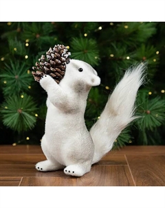 Фигура декоративная Белка 32 см белый Kreaforta