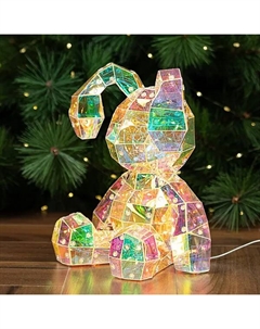 Светящаяся электрическая фигура Кролик 100 светодиодов h26 см прозрачный Kreaforta