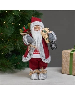 Фигура декоративная Санта 30 см красный Kreaforta