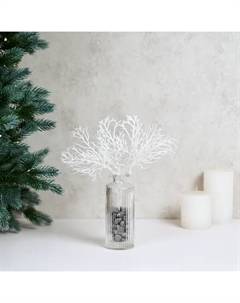 Ветка декоративная Кораллы 20 см белый Kreaforta