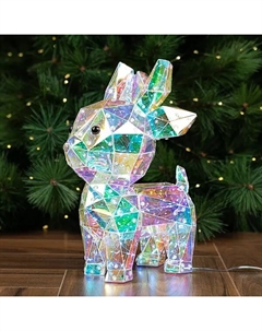 Светящаяся электрическая фигура Олень 150 светодиодов h35 см прозрачный Kreaforta