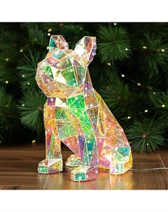 Светящаяся электрическая фигура Собака 150 светодиодов h31 см прозрачный Kreaforta