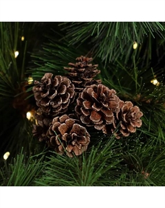 Ветка декоративная Шишки 14 см коричневый Kreaforta